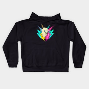 Street art graffiti colorful thunder llamas Kids Hoodie